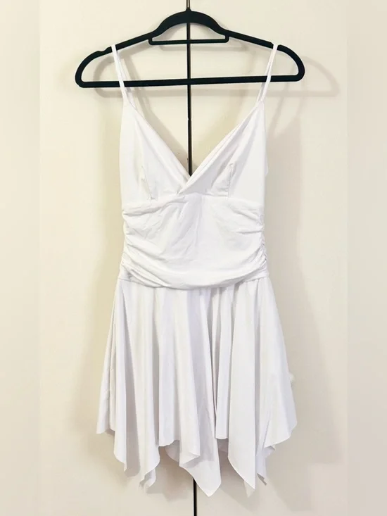 Tenniscore White Mini Dress | Fit & Flare | Skater Style | Size 6 - Picture 2 of 4